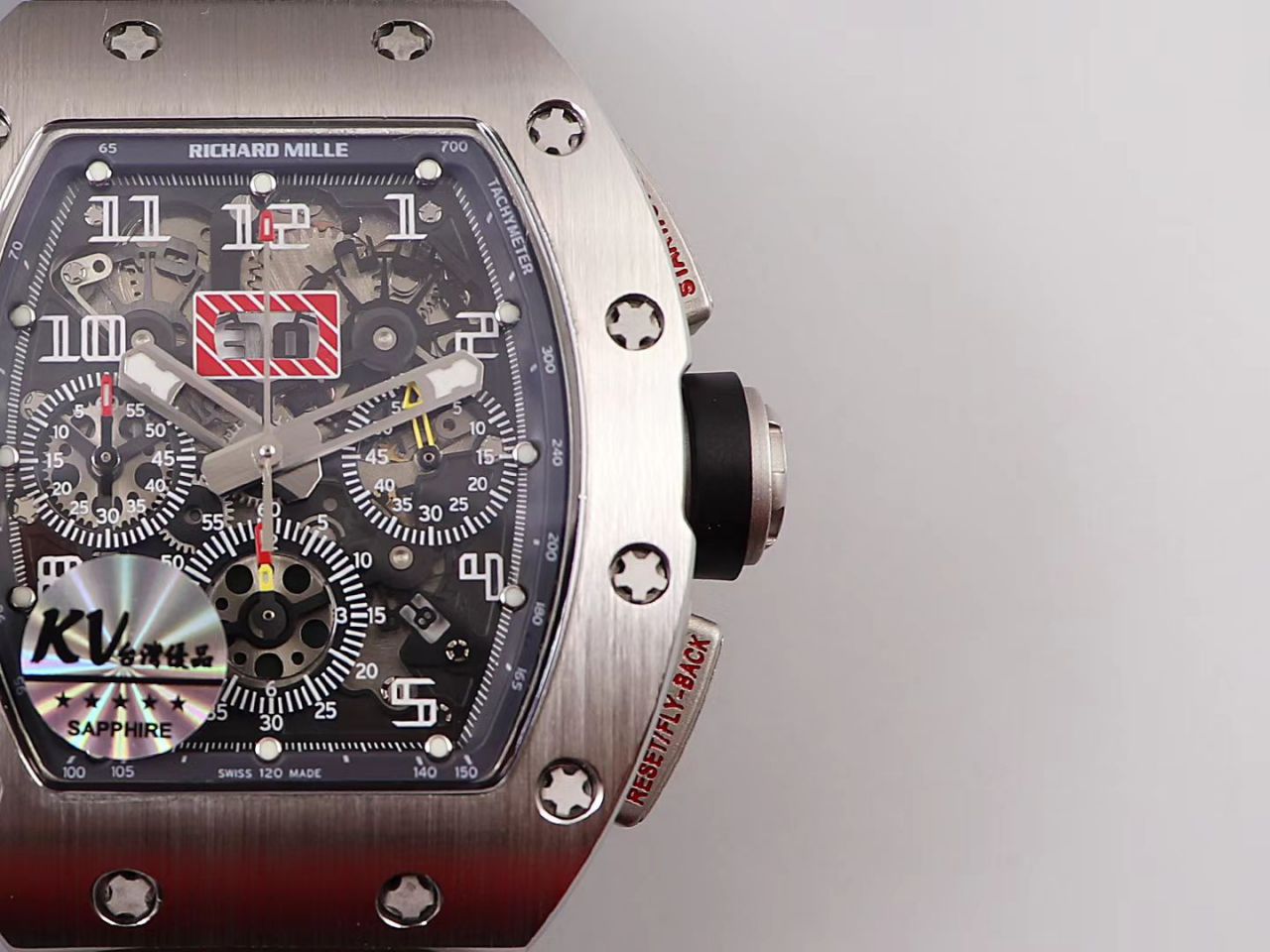 KV Factory 全新RICHARD MILLE复刻理查德米尔RM 11-03钛钢款 wrist watch  / KV01103H
