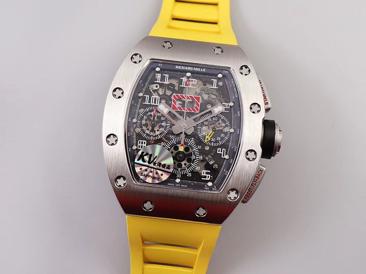 KV Factory 全新RICHARD MILLE复刻理查德米尔RM 11-03钛钢款 wrist watch  / KV01103H