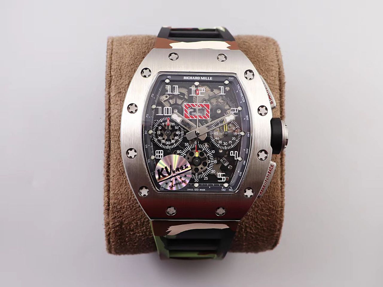 KV Factory 全新RICHARD MILLE复刻理查德米尔RM 11-03钛钢款 wrist watch  / KV01103H