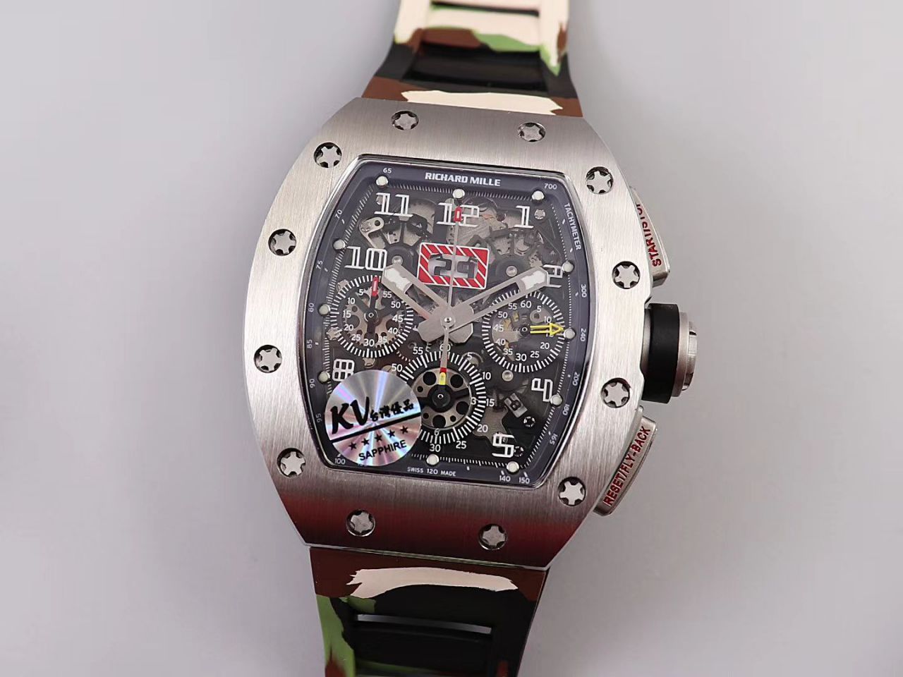 KV Factory 全新RICHARD MILLE复刻理查德米尔RM 11-03钛钢款 wrist watch  / KV01103H