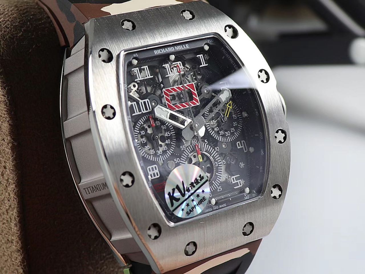 KV Factory 全新RICHARD MILLE复刻理查德米尔RM 11-03钛钢款 wrist watch  / KV01103H