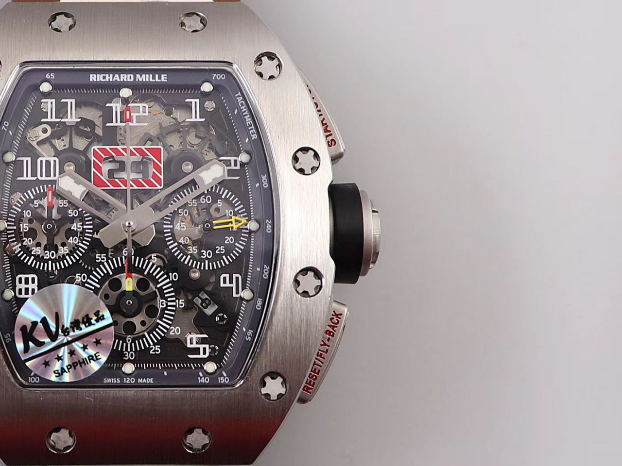 KV Factory 全新RICHARD MILLE复刻理查德米尔RM 11-03钛钢款 wrist watch  / KV01103H