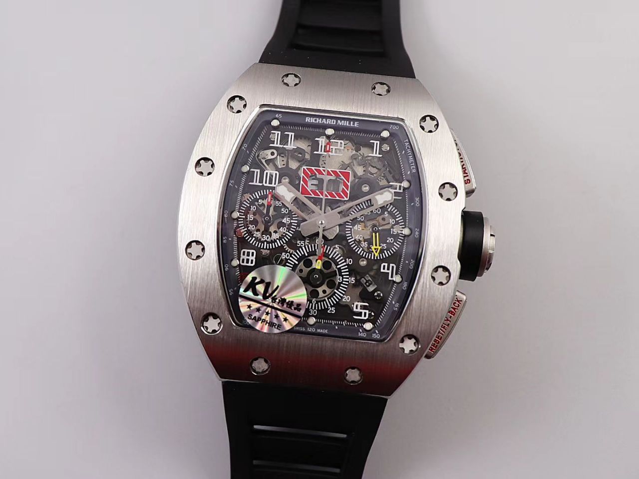 KV Factory 全新RICHARD MILLE复刻理查德米尔RM 11-03钛钢款 wrist watch  / KV01103H