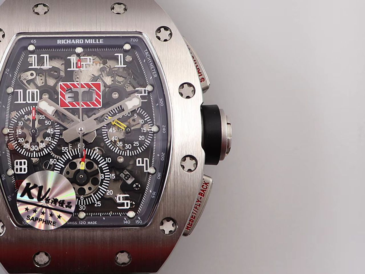 KV Factory 全新RICHARD MILLE复刻理查德米尔RM 11-03钛钢款 wrist watch  / KV01103H