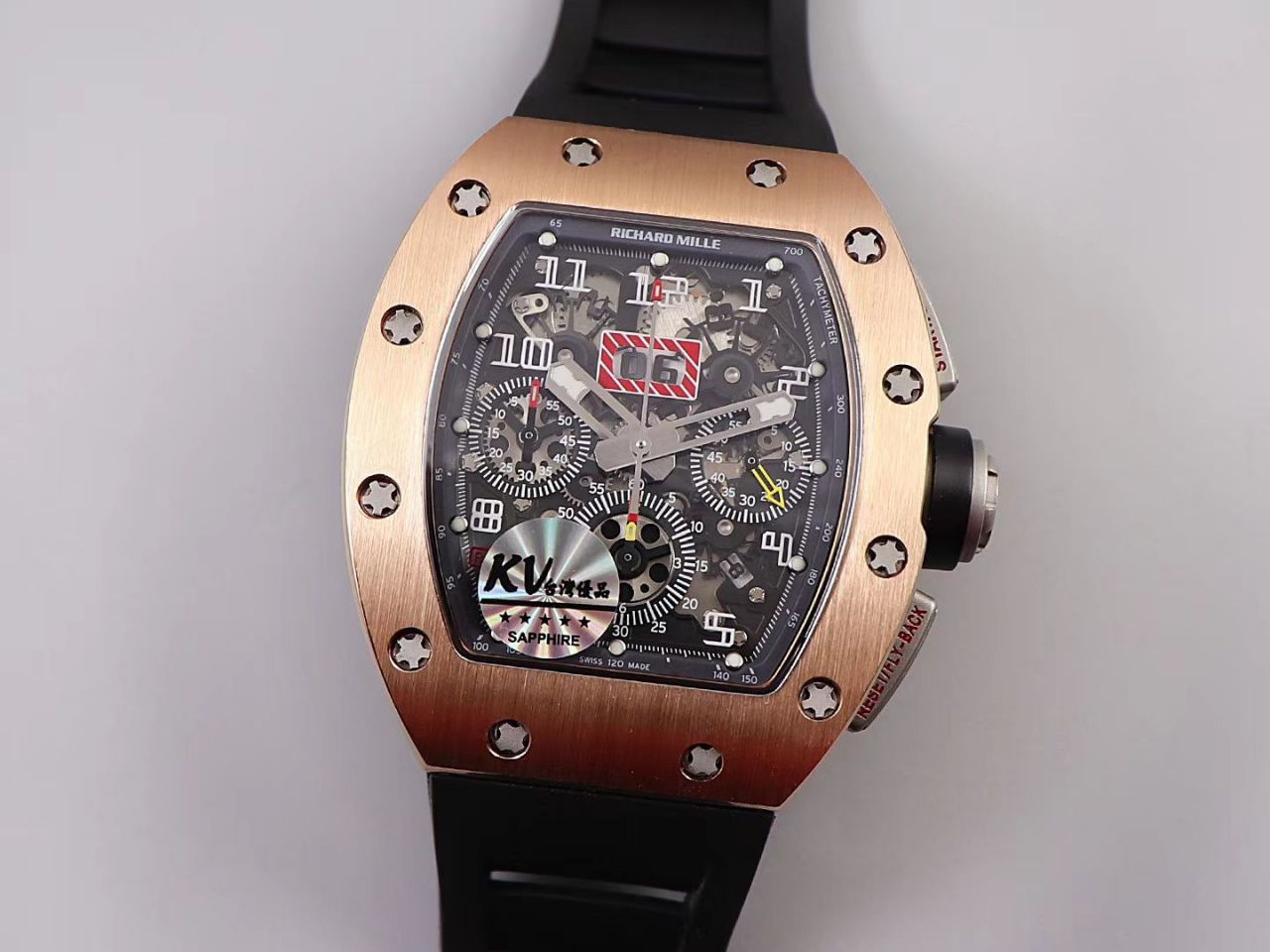 KV Factory 全新RICHARD MILLE复刻理查德米尔RM 11-03钛钢款 wrist watch  / KV01103H