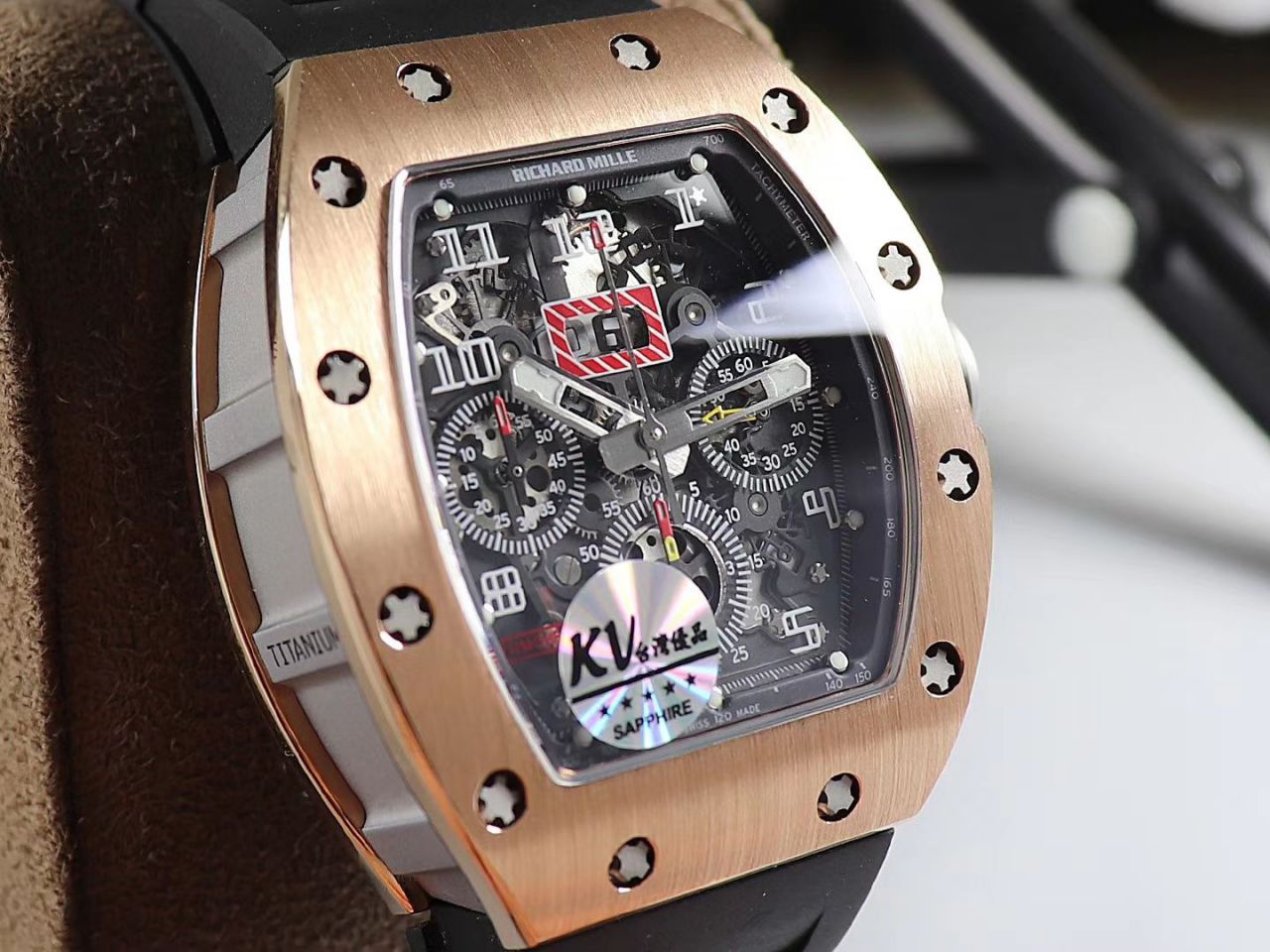 KV Factory 全新RICHARD MILLE复刻理查德米尔RM 11-03钛钢款 wrist watch  / KV01103H