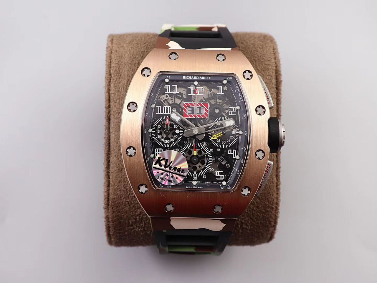 KV Factory 全新RICHARD MILLE复刻理查德米尔RM 11-03钛钢款 wrist watch  / KV01103H