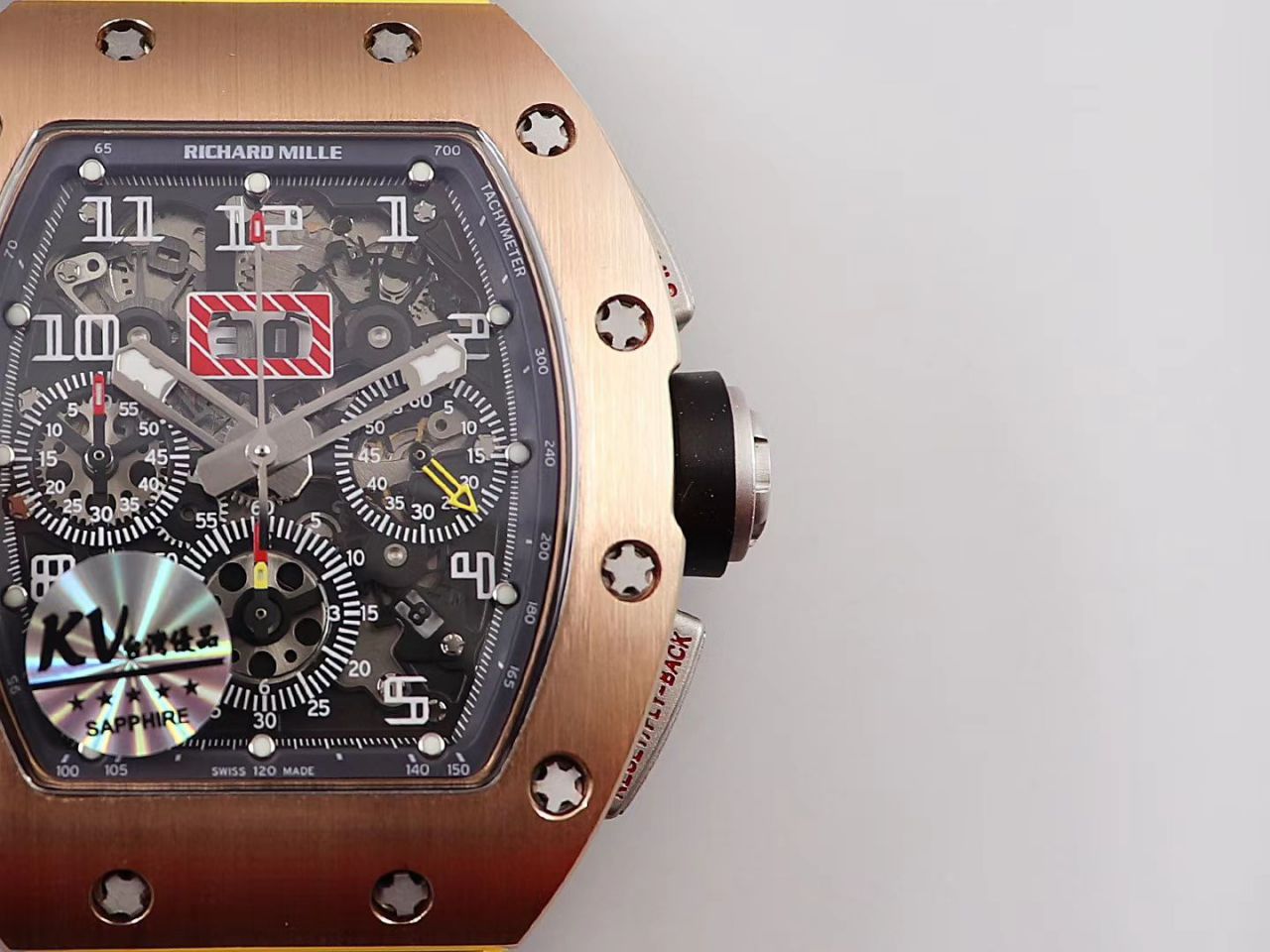 KV Factory 全新RICHARD MILLE复刻理查德米尔RM 11-03钛钢款 wrist watch  / KV01103H