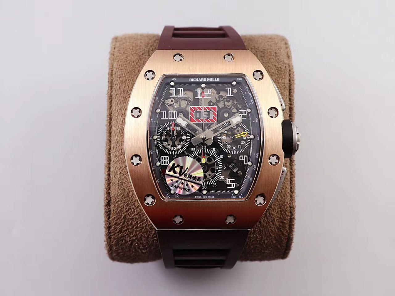 KV Factory 全新RICHARD MILLE复刻理查德米尔RM 11-03钛钢款 wrist watch  / KV01103H