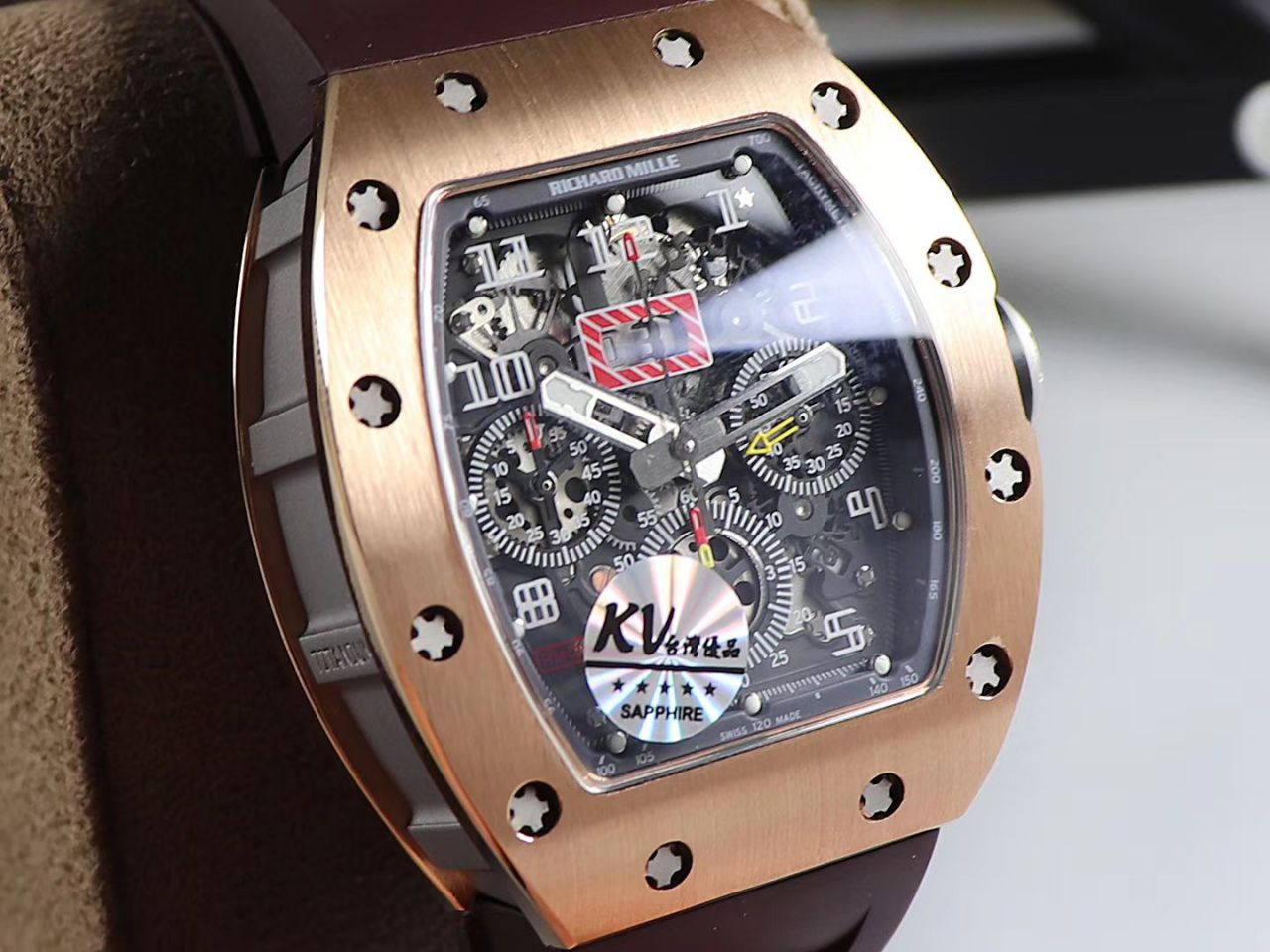 KV Factory 全新RICHARD MILLE复刻理查德米尔RM 11-03钛钢款 wrist watch  / KV01103H