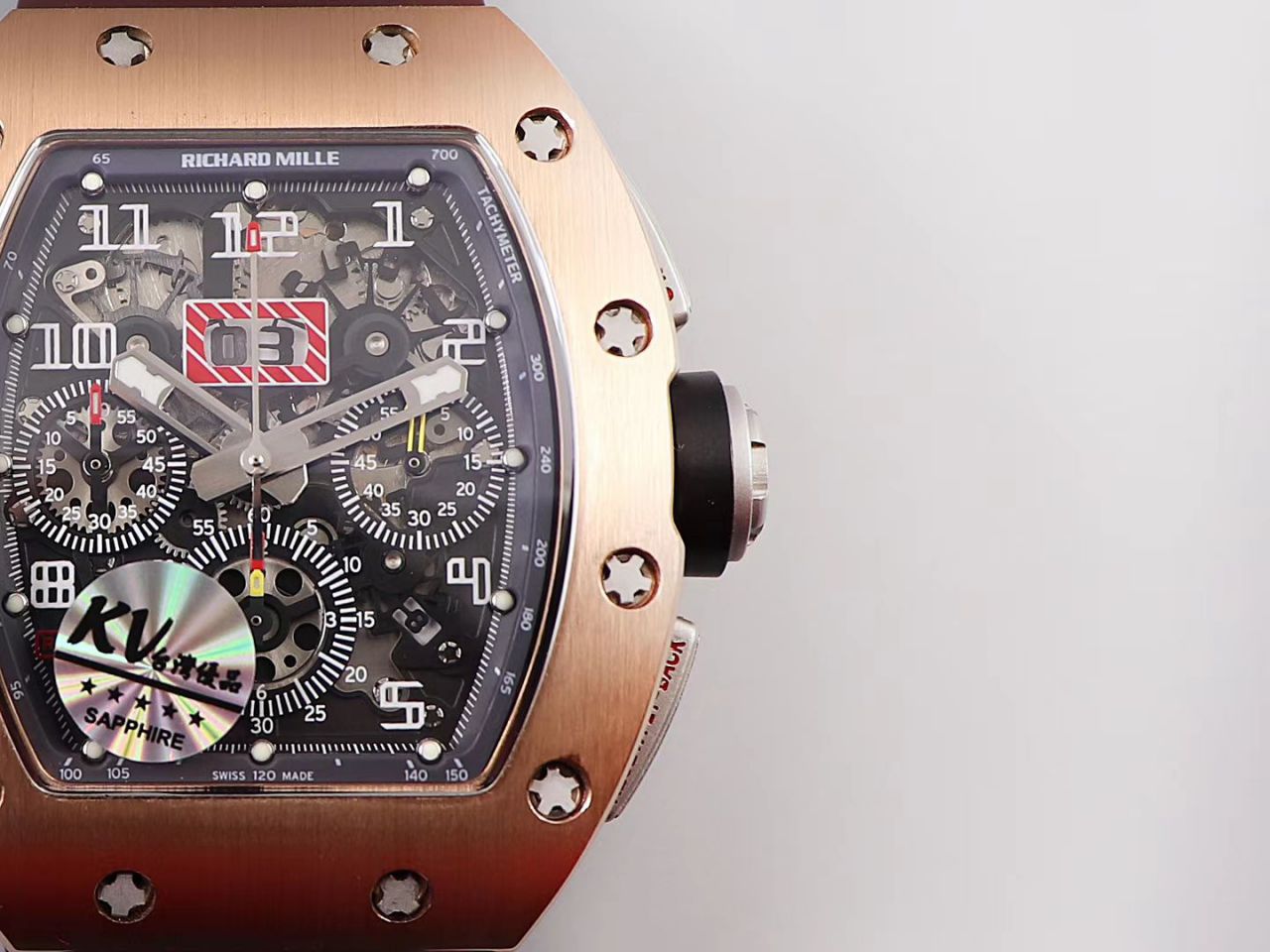 KV Factory 全新RICHARD MILLE复刻理查德米尔RM 11-03钛钢款 wrist watch  / KV01103H