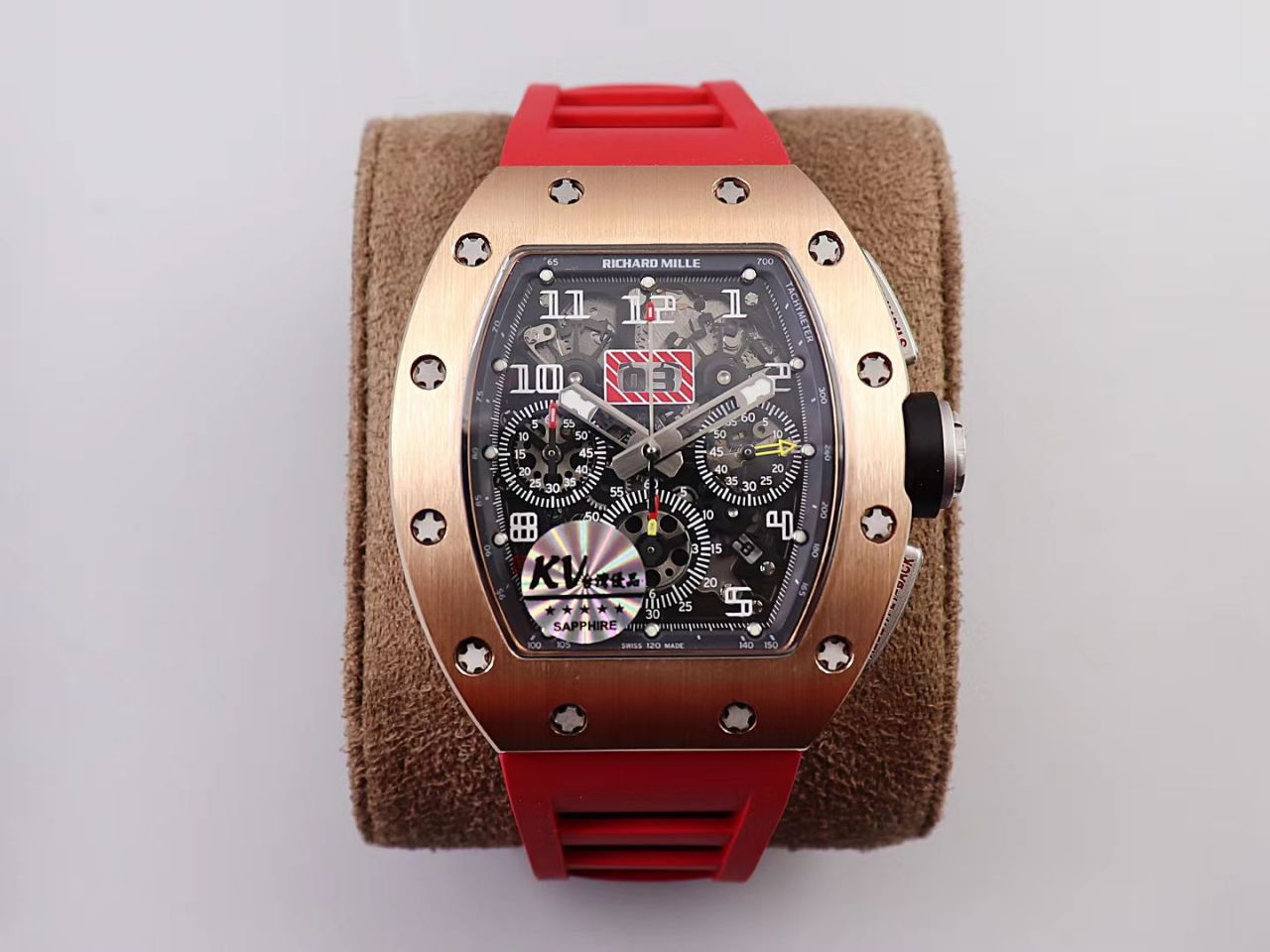 KV Factory 全新RICHARD MILLE复刻理查德米尔RM 11-03钛钢款 wrist watch  / KV01103H