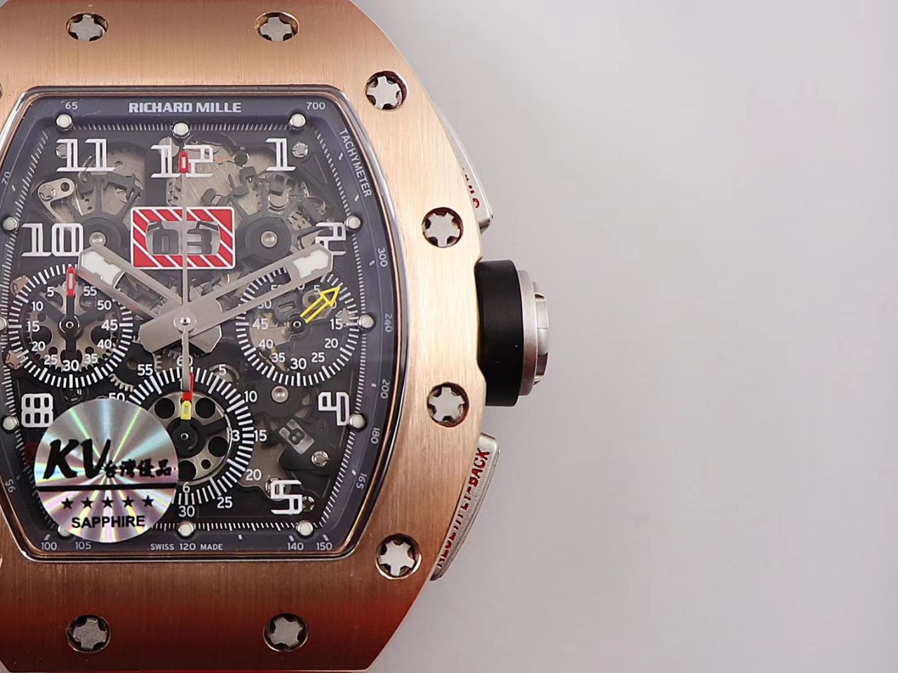 KV Factory 全新RICHARD MILLE复刻理查德米尔RM 11-03钛钢款 wrist watch  / KV01103H