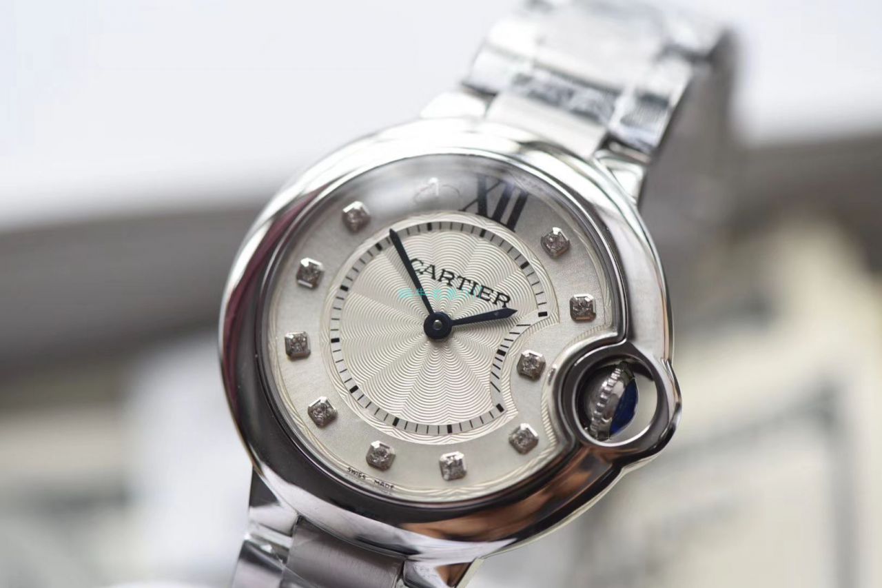V6 Factory 高仿 Cartier  蓝气球女士手表33毫米W4BB0020 wrist watch  / K291