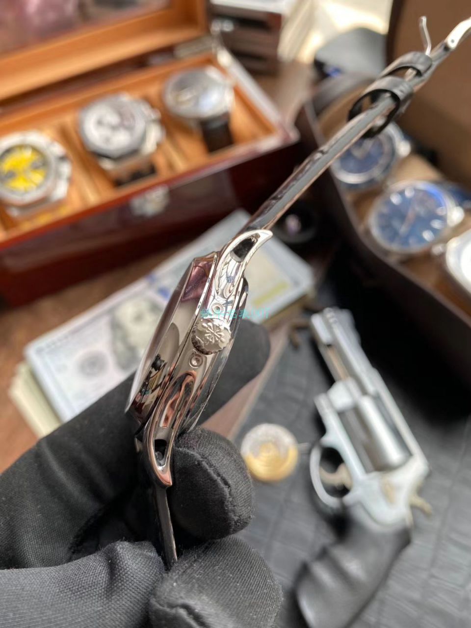 GR Factory V2升级版 PATEK PHILIPPE 复刻高仿手表复杂功能时计系列5205G-013,5205G-010 wrist watch  / BD303