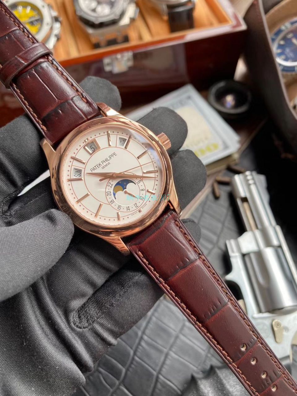 GR Factory V2升级版 PATEK PHILIPPE 复刻高仿手表复杂功能时计系列5205G-013,5205G-010 wrist watch  / BD303