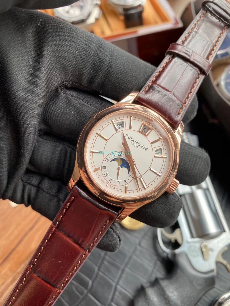 GR Factory V2升级版 PATEK PHILIPPE 复刻高仿手表复杂功能时计系列5205G-013,5205G-010 wrist watch  / BD303