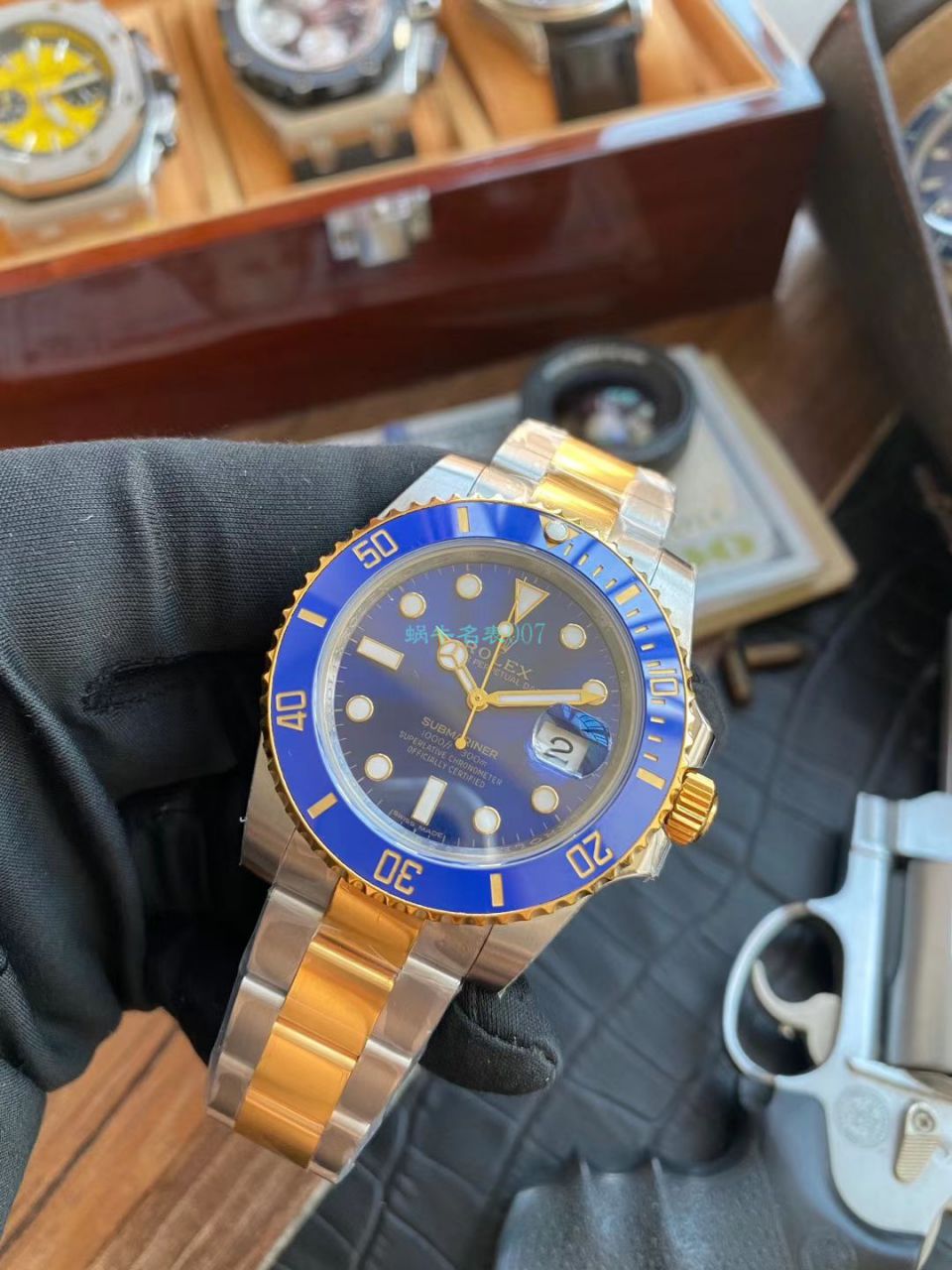 VR Factory  Rolex 复刻高仿包金手表 Submariner 型间金蓝水鬼116613LB-97203 蓝盘 wrist watch  / R613