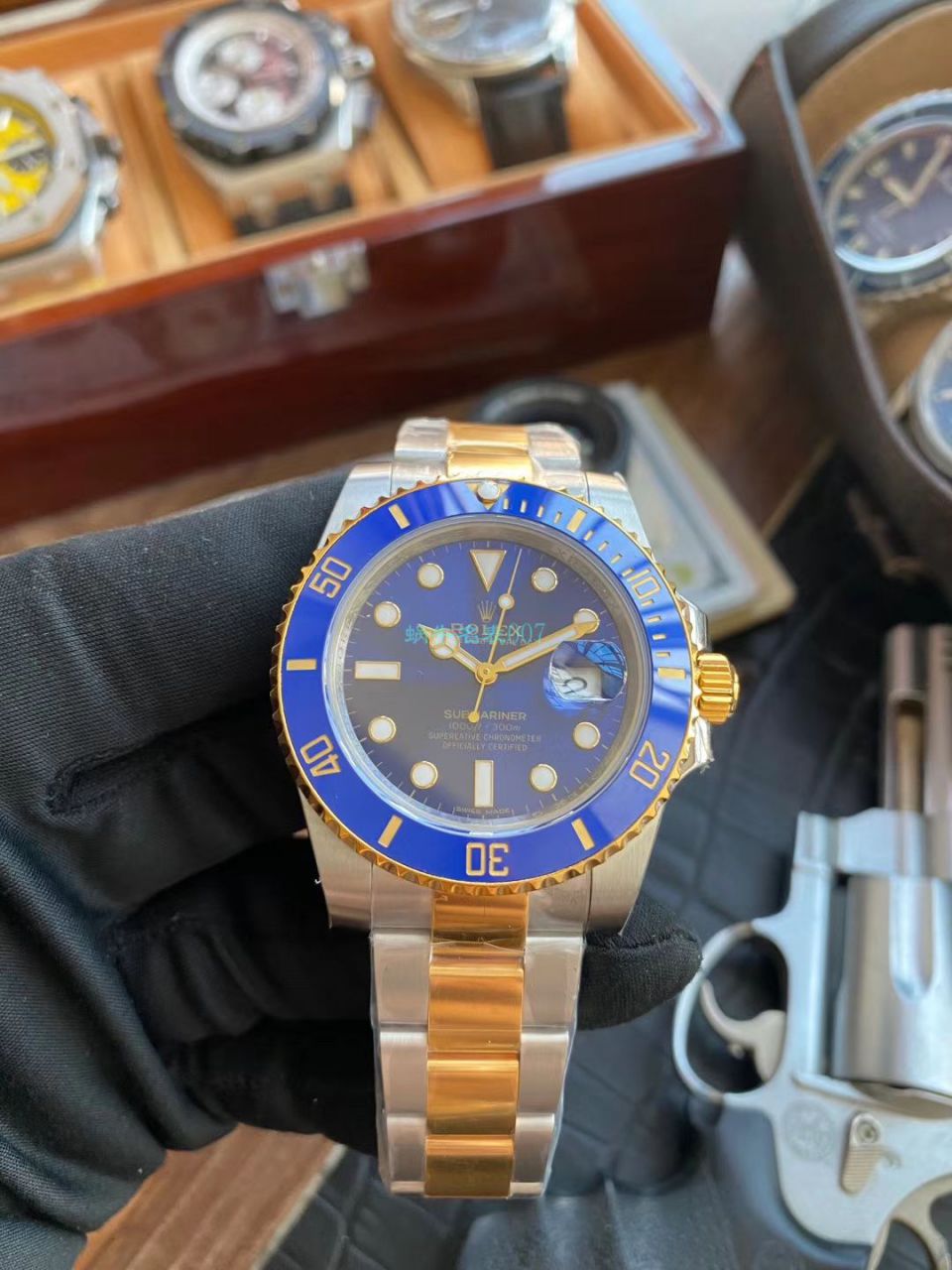 VR Factory  Rolex 复刻高仿包金手表 Submariner 型间金蓝水鬼116613LB-97203 蓝盘 wrist watch  / R613