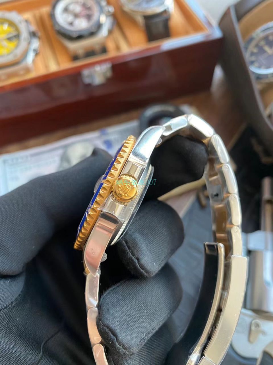 VR Factory  Rolex 复刻高仿包金手表 Submariner 型间金蓝水鬼116613LB-97203 蓝盘 wrist watch  / R613