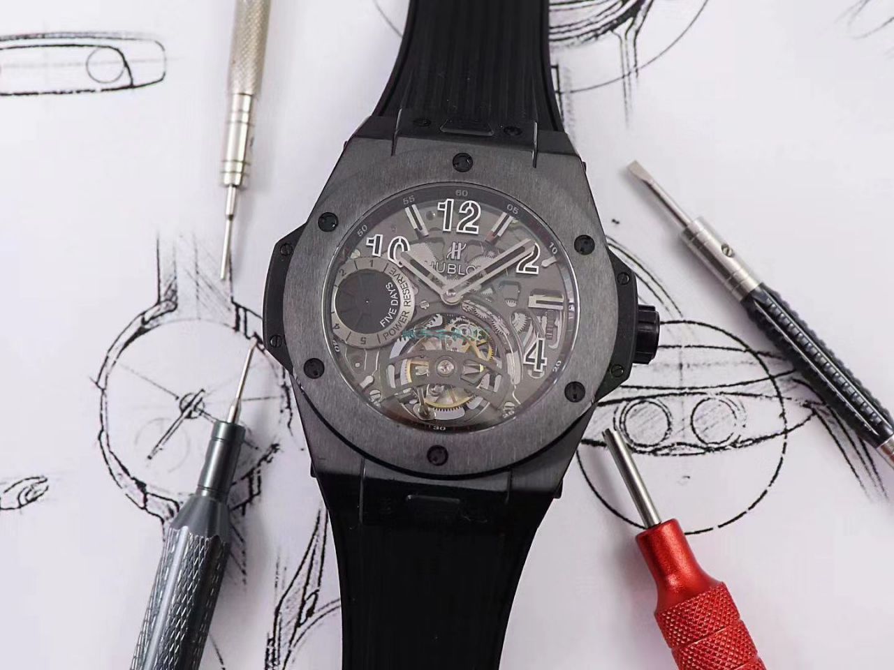 MJ Factory 高仿 hublot BIG BANG Tourbillon 手表405.MX.0138.RX，405.OX.0138.LR，405.CI.0110.RX wrist watch  / YB097