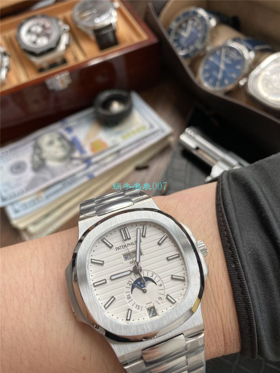 评测V9 Factory 真月相高仿手表 PATEK PHILIPPE  Nautilus 5726/1A-010 wrist watch  / BD310