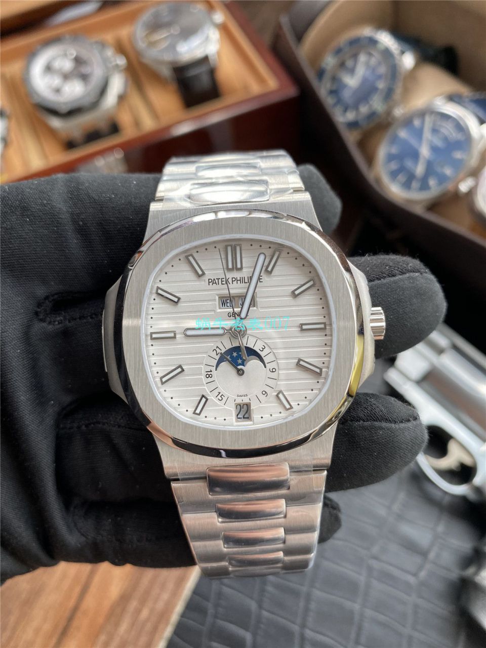 评测V9 Factory 真月相高仿手表 PATEK PHILIPPE  Nautilus 5726/1A-010 wrist watch  / BD310
