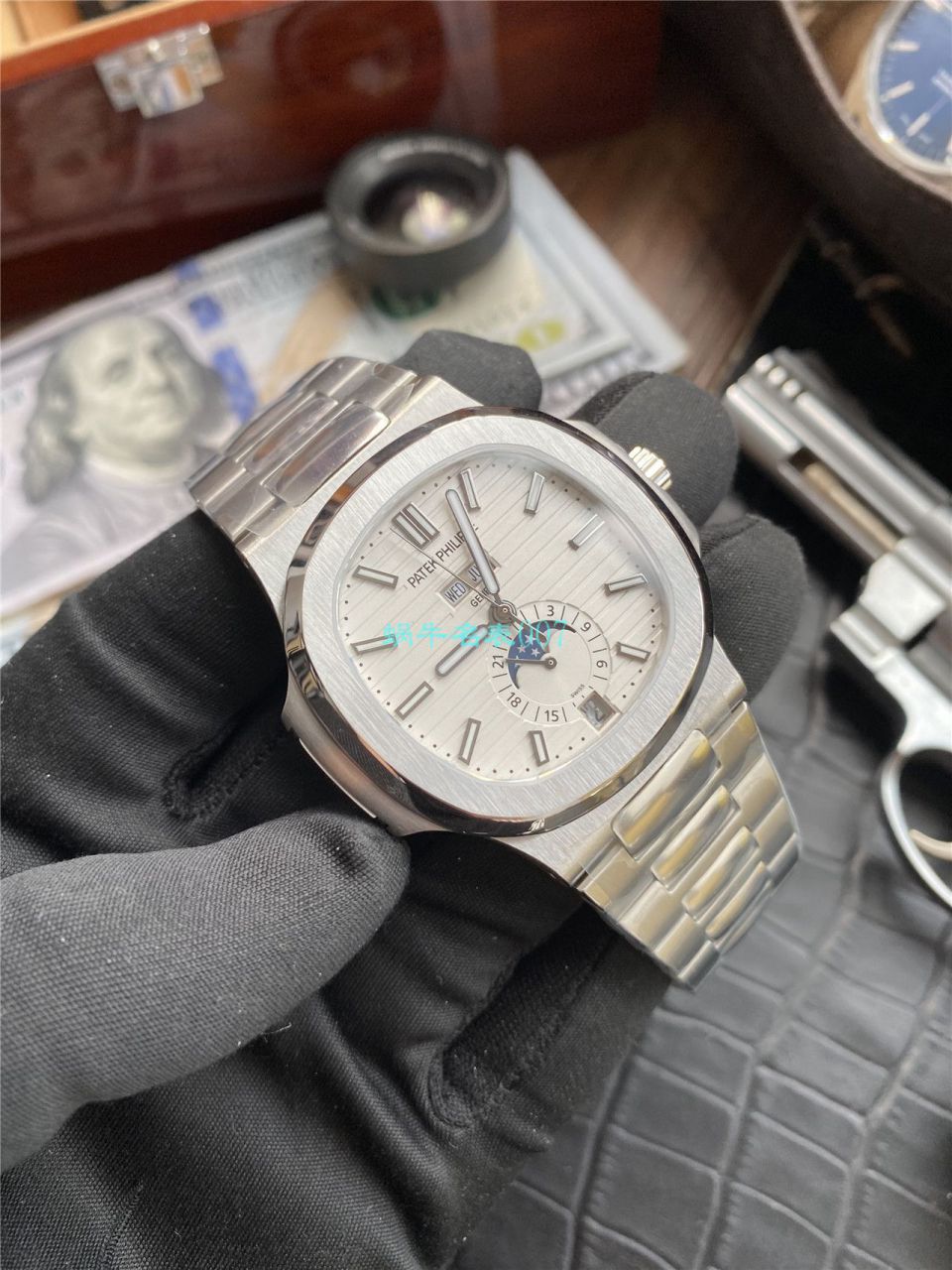 评测V9 Factory 真月相高仿手表 PATEK PHILIPPE  Nautilus 5726/1A-010 wrist watch  / BD310