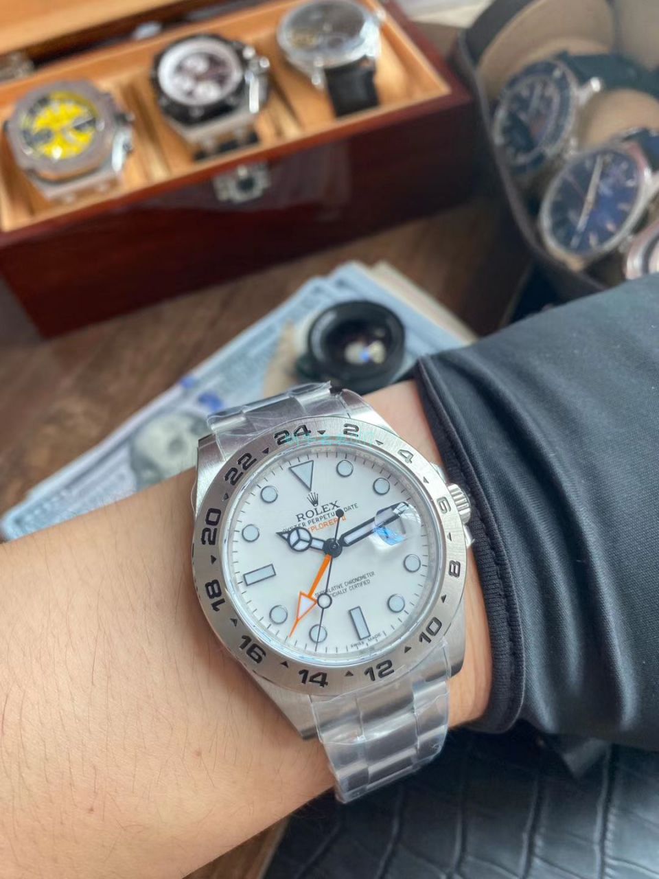  Rolex 探险家型系列m216570-0001 白盘 wrist watch 一比一超A高仿【N Factory 探险家二代超级3187自动机械 Movement 】 / R316