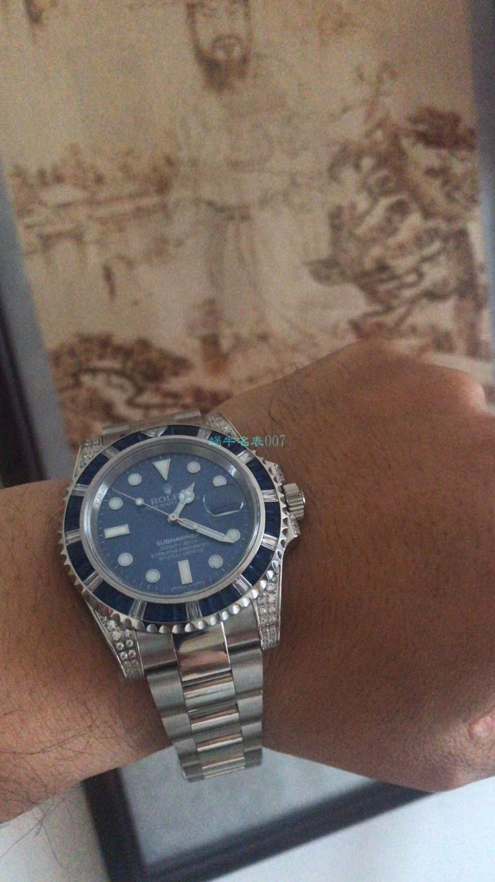 GM Factory 超A高仿手表 Rolex 罗志祥同款后钻蓝钻鬼 / R618