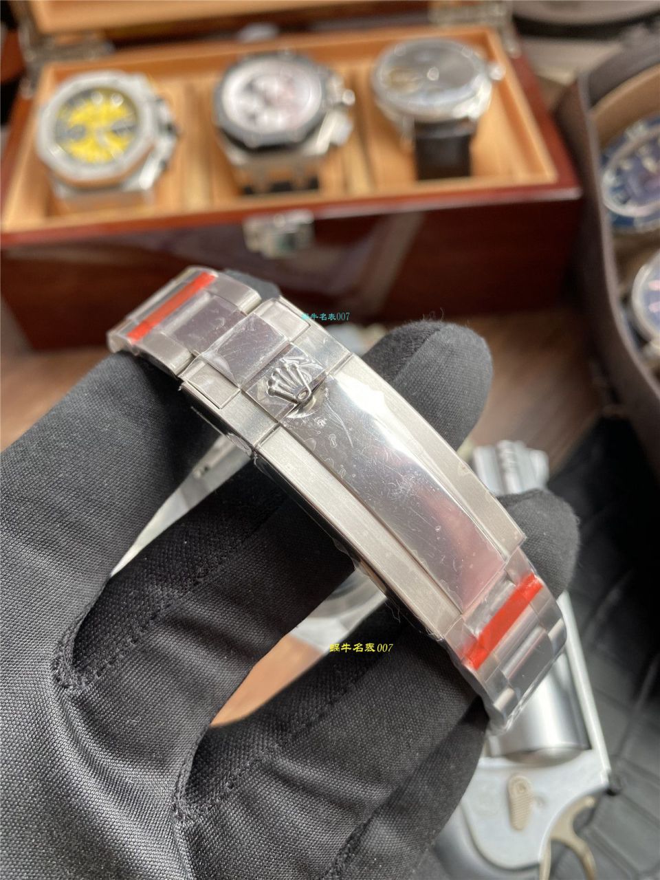 独家【 copy customized 真钻蓝水鬼罗志祥同款】 Rolex  top 复刻高仿 Submariner 型116619LB-97209手表 / R620