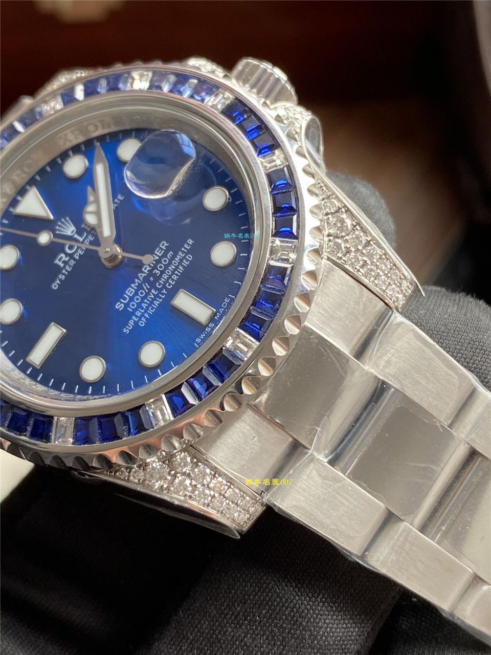 独家【 copy customized 真钻蓝水鬼罗志祥同款】 Rolex  top 复刻高仿 Submariner 型116619LB-97209手表 / R620