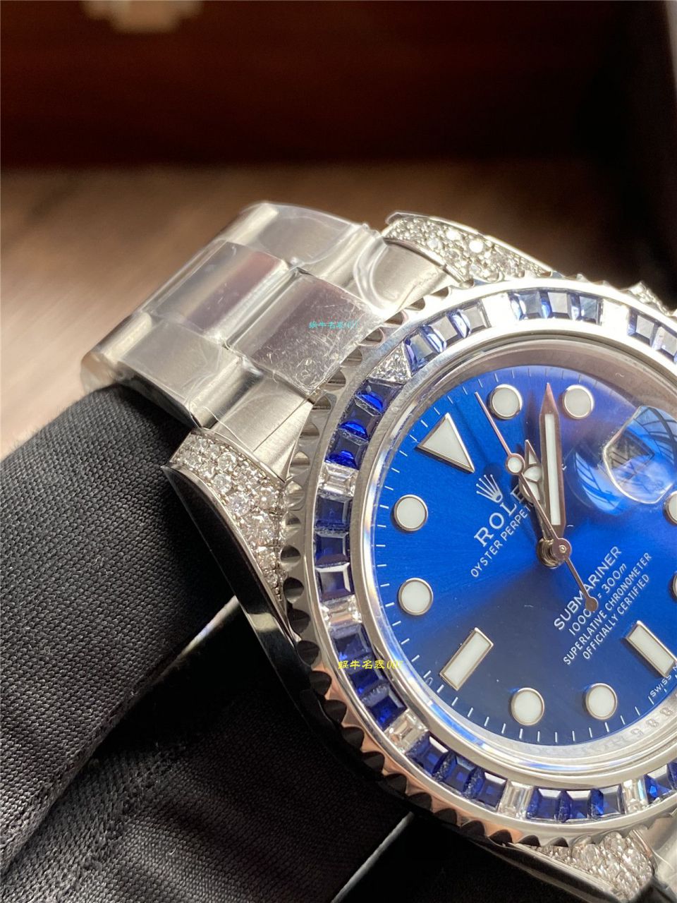 独家【 copy customized 真钻蓝水鬼罗志祥同款】 Rolex  top 复刻高仿 Submariner 型116619LB-97209手表 / R620