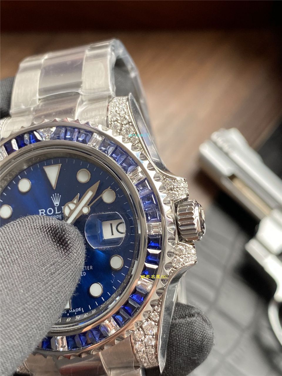 独家【 copy customized 真钻蓝水鬼罗志祥同款】 Rolex  top 复刻高仿 Submariner 型116619LB-97209手表 / R620