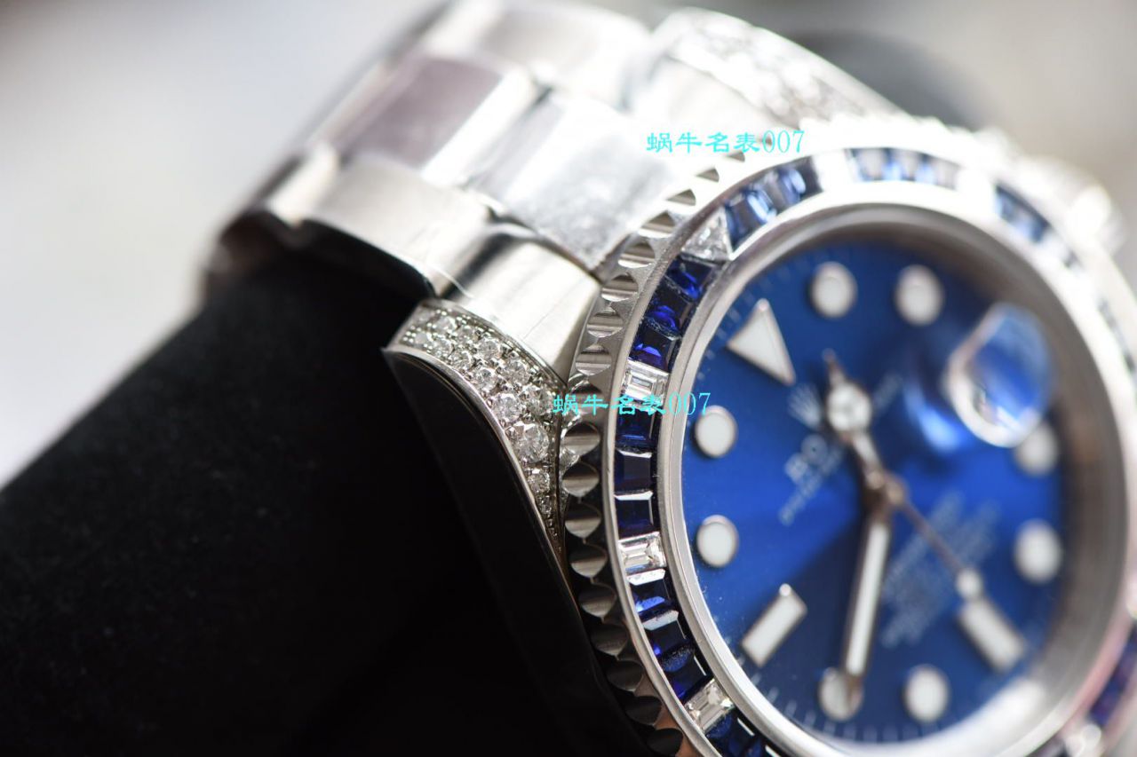 独家【 copy customized 真钻蓝水鬼罗志祥同款】 Rolex  top 复刻高仿 Submariner 型116619LB-97209手表 / R620