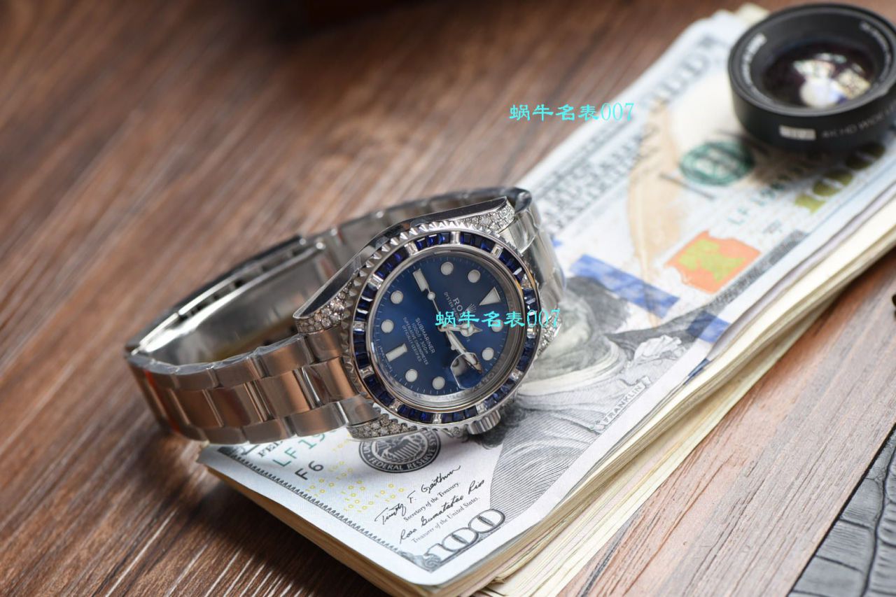 独家【 copy customized 真钻蓝水鬼罗志祥同款】 Rolex  top 复刻高仿 Submariner 型116619LB-97209手表 / R620
