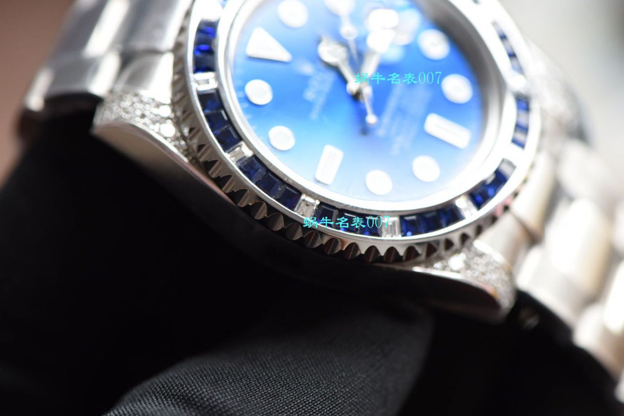 独家【 copy customized 真钻蓝水鬼罗志祥同款】 Rolex  top 复刻高仿 Submariner 型116619LB-97209手表 / R620