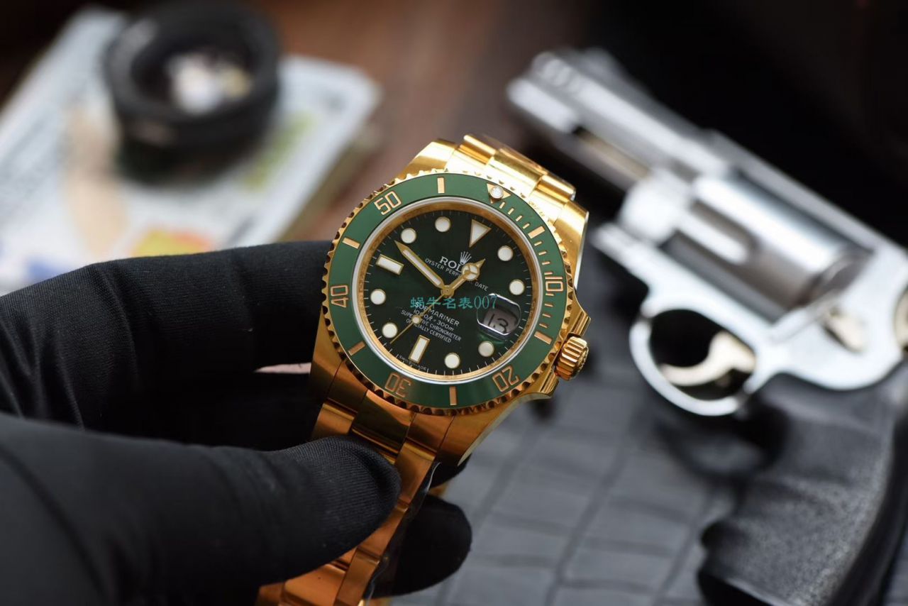 高端 copy customized N Factory V10版本 Rolex  Submariner 全包金18K通体包金 / R622