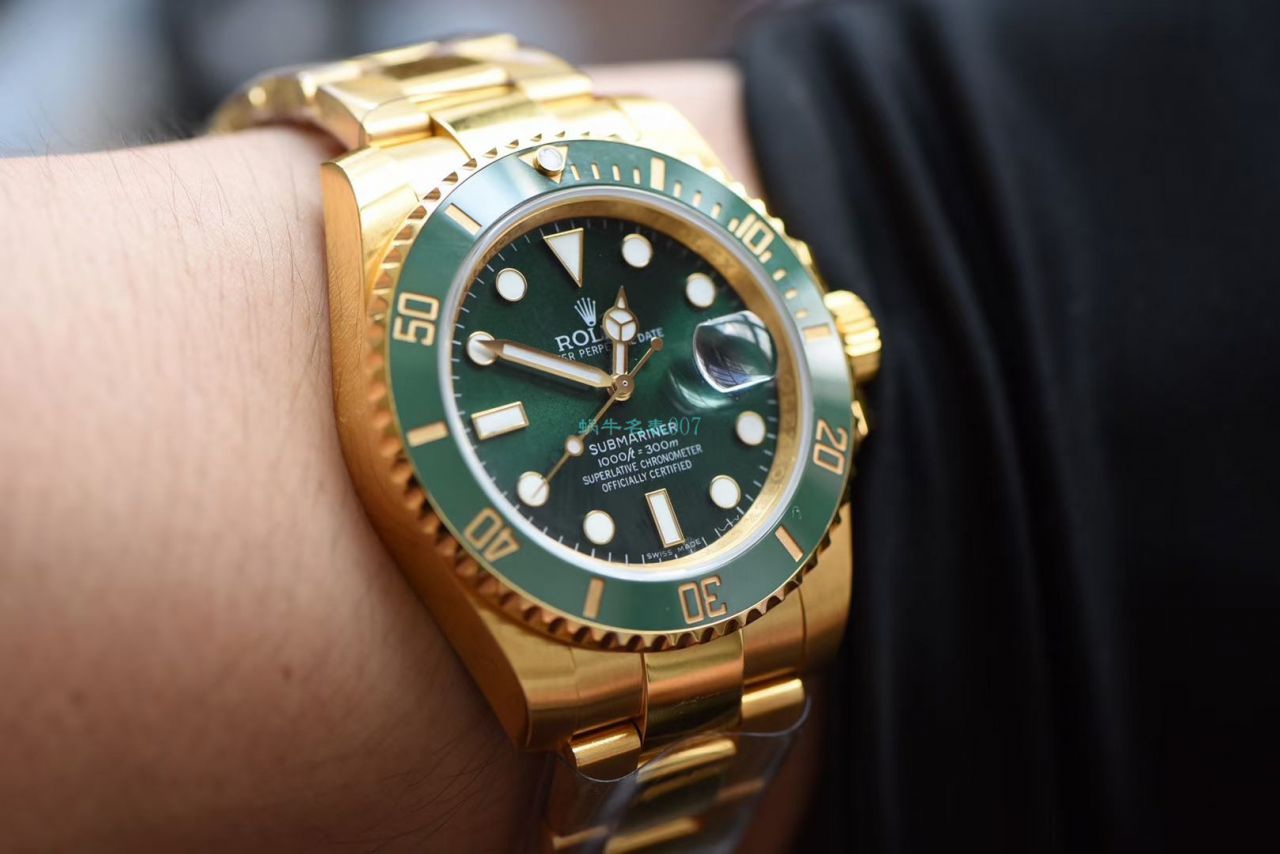 高端 copy customized N Factory V10版本 Rolex  Submariner 全包金18K通体包金 / R622