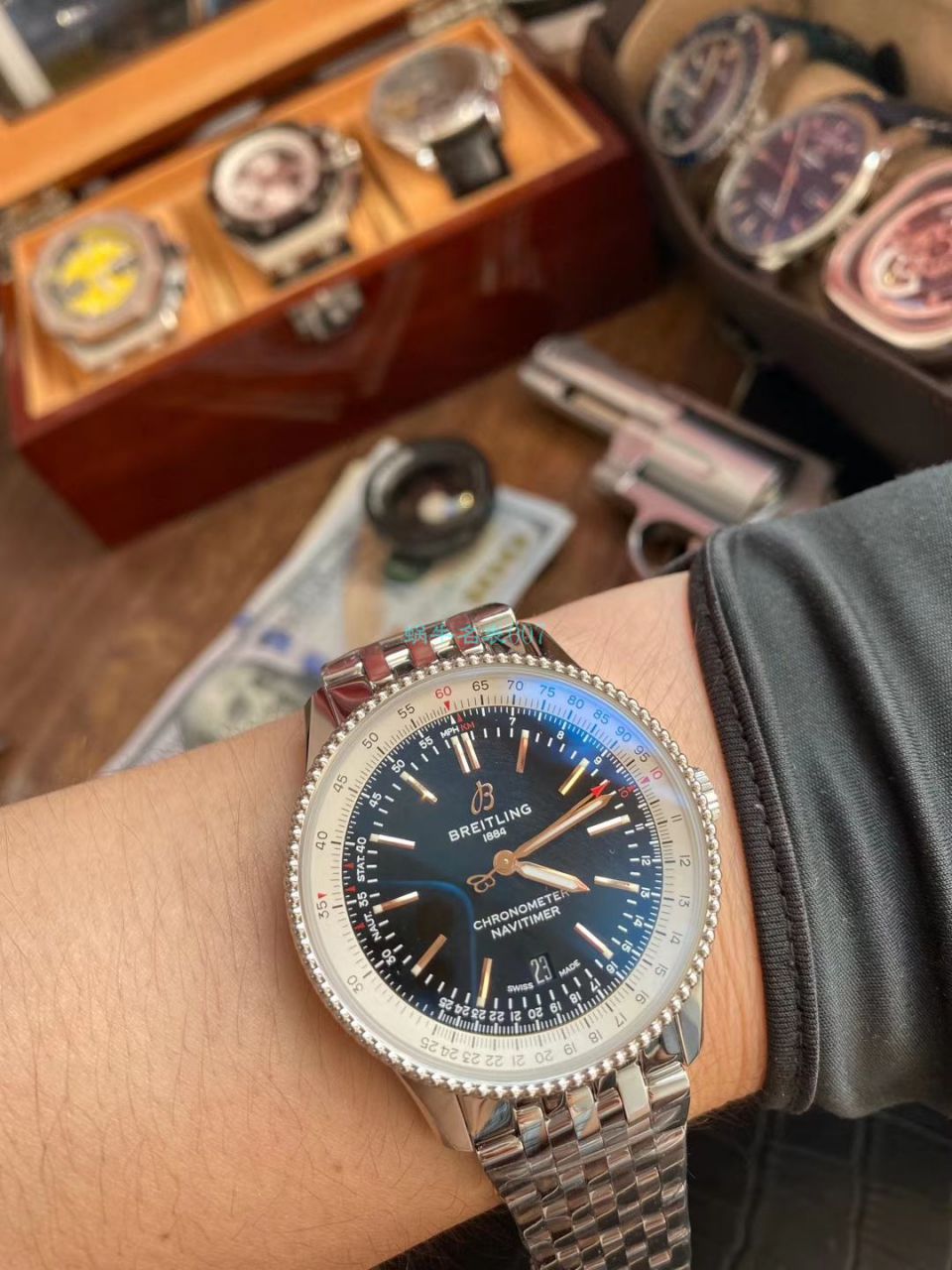 V7 Factory 官网 Breitling 航空计时1系列 top 复刻高仿A17326211C1A1 wrist watch  / BL182