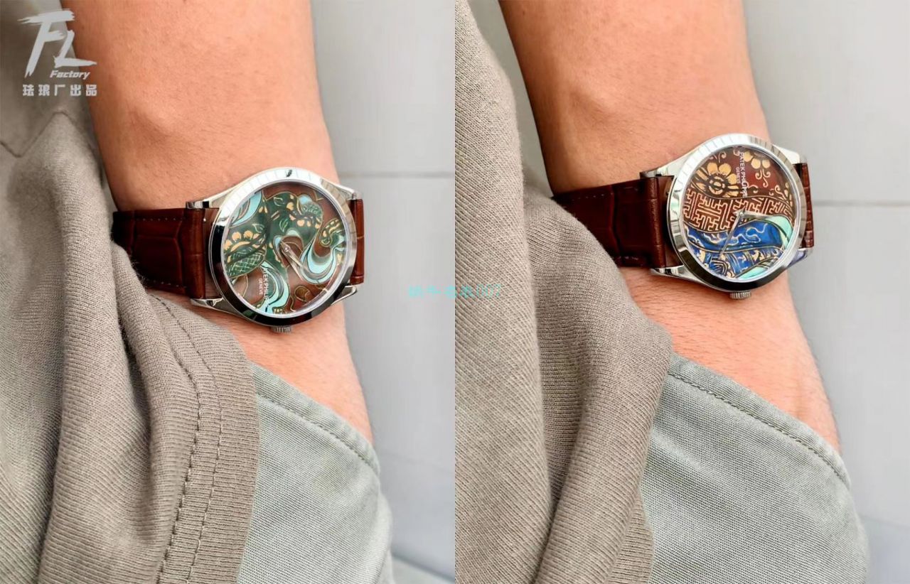 FL Factory  top 复刻高仿手表 PATEK PHILIPPE 珍稀工艺珐琅5077P-102《不丹六色织品》，5077P-103《不丹八色织品》 wrist watch  / BD316