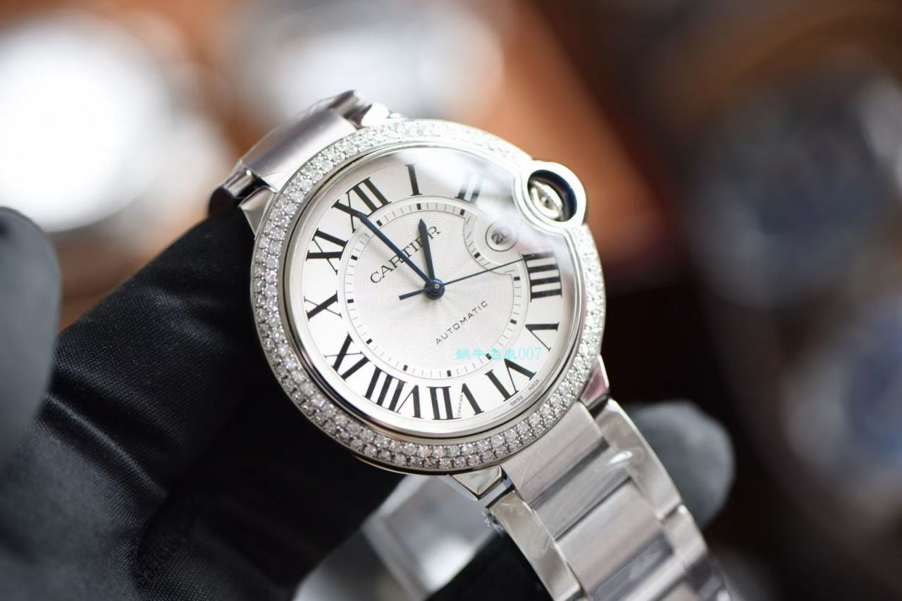【后加工高端 copy customized 真钻】 Cartier  蓝气球 top 复刻高仿WE9009Z3男士手表42毫米 wrist watch   / K302B