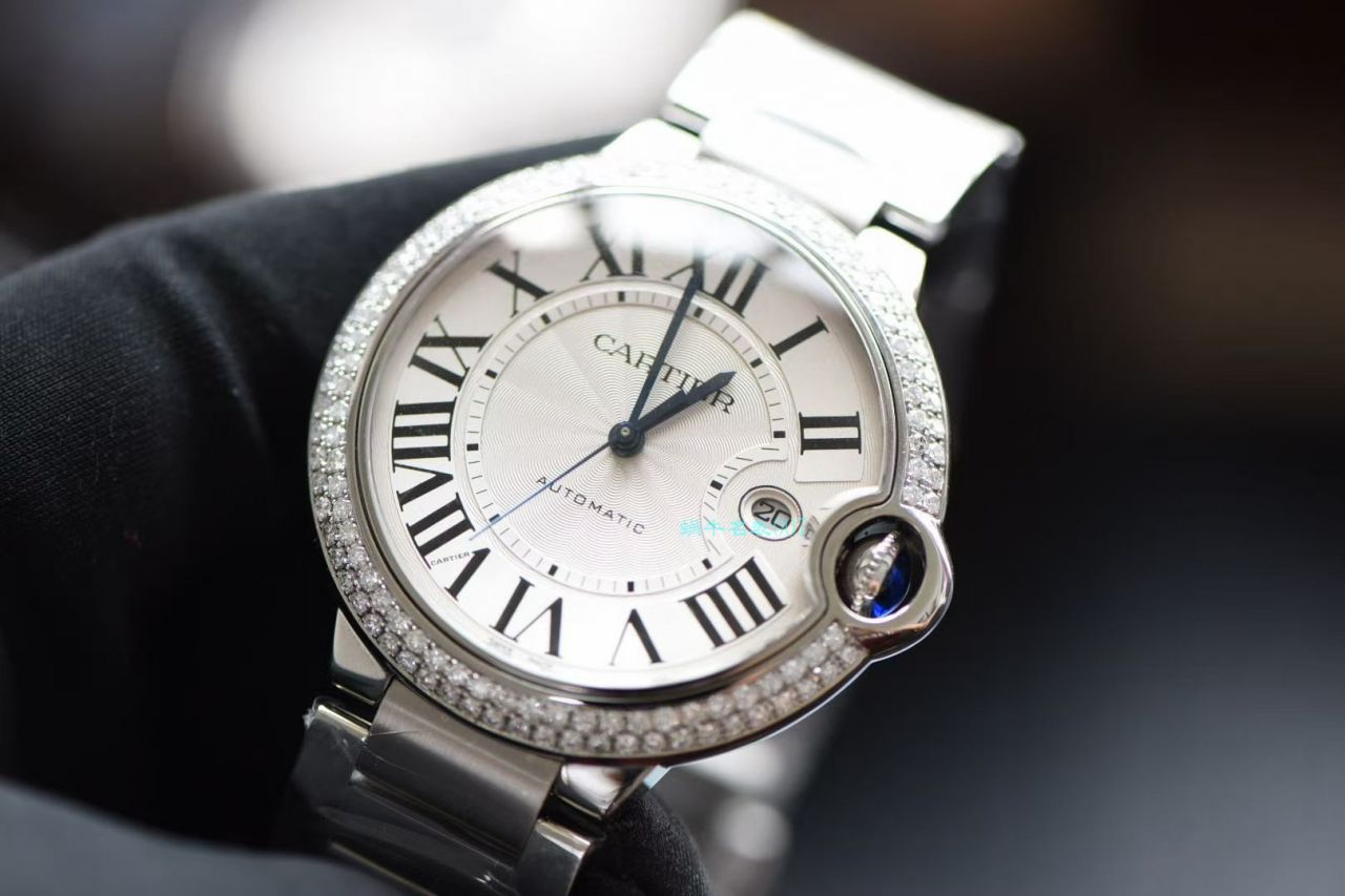 【后加工高端 copy customized 真钻】 Cartier  蓝气球 top 复刻高仿WE9009Z3男士手表42毫米 wrist watch   / K302B