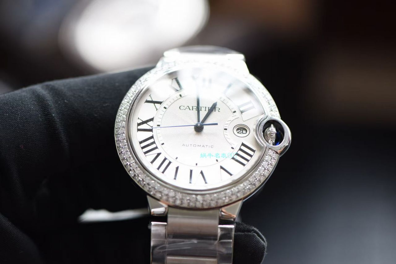 【后加工高端 copy customized 真钻】 Cartier  蓝气球 top 复刻高仿WE9009Z3男士手表42毫米 wrist watch   / K302B