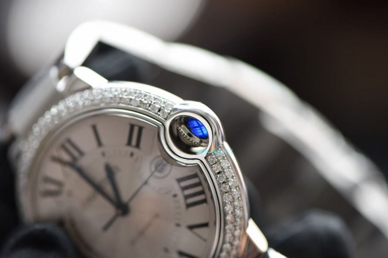 【后加工高端 copy customized 真钻】 Cartier  蓝气球 top 复刻高仿WE9009Z3男士手表42毫米 wrist watch   / K302B