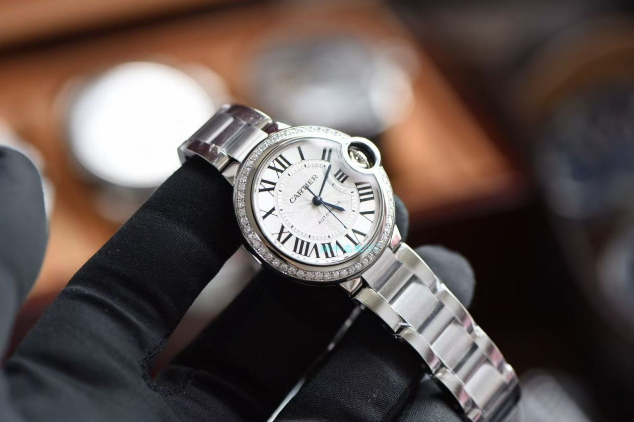 【后加工高端 copy customized 真钻】 Cartier  蓝气球系列33毫米W4BB0016复刻高仿女士 wrist watch    / K301B