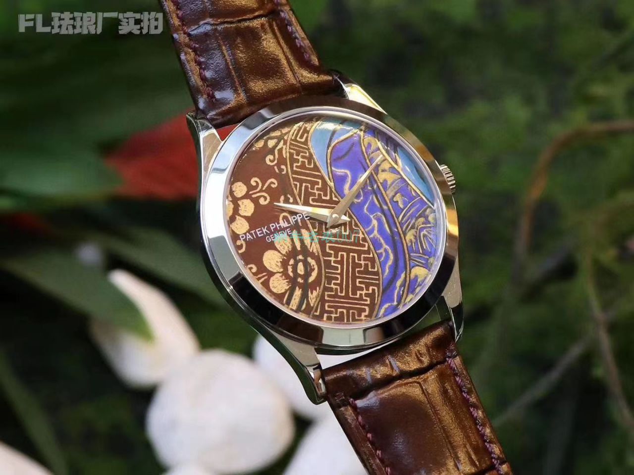 FL Factory  top 复刻高仿手表 PATEK PHILIPPE 珍稀工艺珐琅5077P-102《不丹六色织品》，5077P-103《不丹八色织品》 wrist watch  / BD316