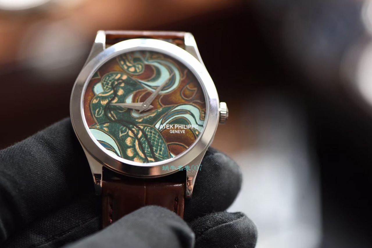 FL Factory  PATEK PHILIPPE 手表高仿珍稀工艺珐琅5077P-102不丹六色织品 / BD319