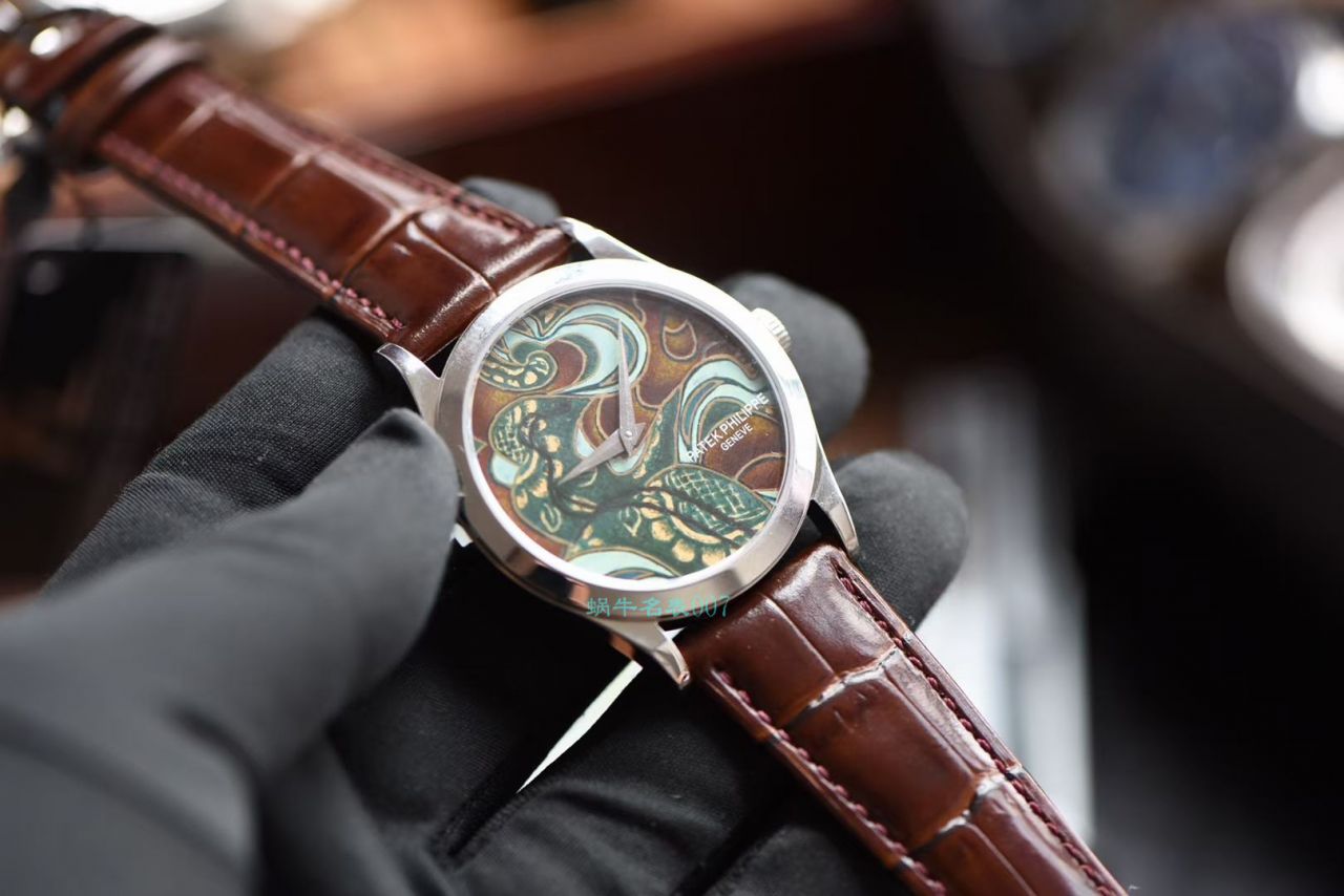 FL Factory  top 复刻高仿 PATEK PHILIPPE 珍稀工艺系列珐琅面5077P-103不丹八色织品 wrist watch  / BD318