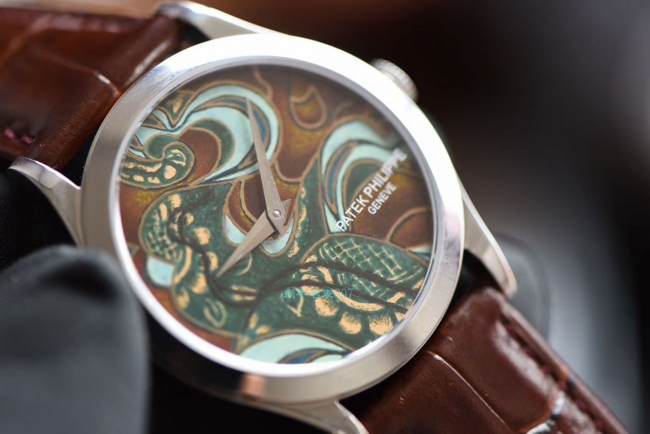 FL Factory  top 复刻高仿 PATEK PHILIPPE 珍稀工艺系列珐琅面5077P-103不丹八色织品 wrist watch  / BD318